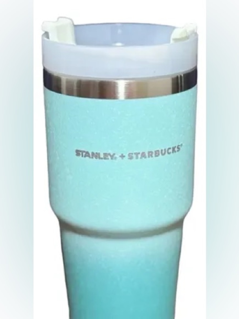 Starbucks Stanley Blue Tumbler china gradient icicle new collab ice crack straw - Picture 3 of 3